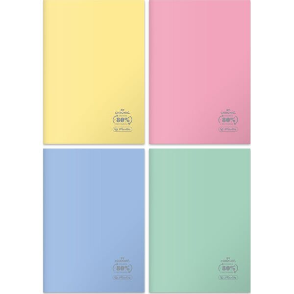 Herlitz Zeszyt A4/60K kratka Eco PP Pastel Colors (5szt)