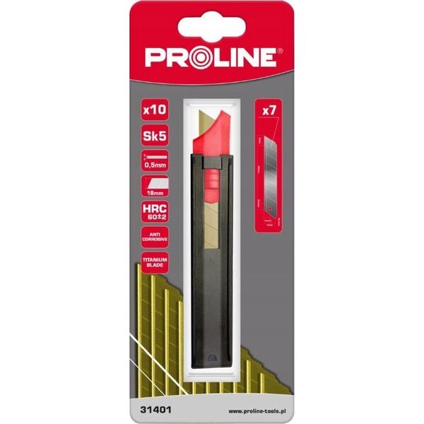 Pro-Line OSTRZE WYMIENNE 18*0,5MM SK5 SZT.10 TYTANOWE DISPLAY PROLINE