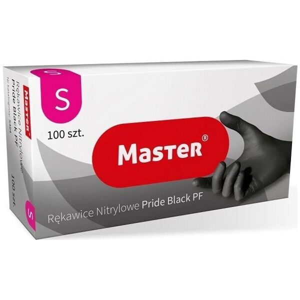UN RÄKAWICE NITRYLOWE CZARNE MASTER PRIDE ROZMIAR S