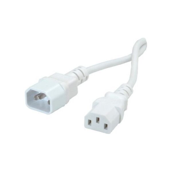 Kabel zasilający Roline Przedłużacz zasilania ROLINE GREEN, IEC 320 C14 - C13, biały, 1,8 m