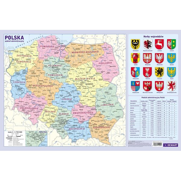Teka Podkładka na biurko Polska podział administracyjny