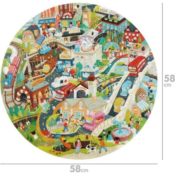 Teka Puzzle okr±głe 150 Życie w mie¶cie
