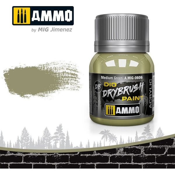 Vallejo Ammo: DIO Drybrush - Medium Green