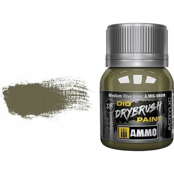 Vallejo Ammo: DIO Drybrush - Medium Olive Green