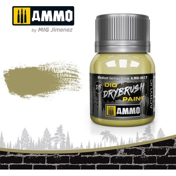 Vallejo Ammo: DIO Drybrush - Medium German Yellow