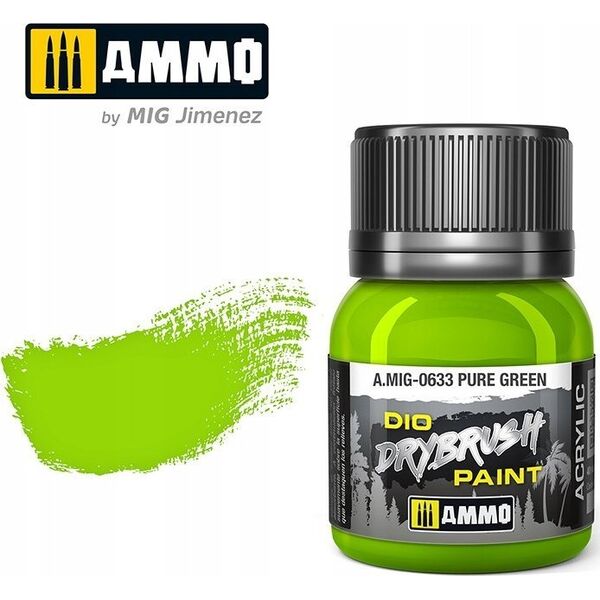 Vallejo Ammo: DIO Drybrush - Pure Green 