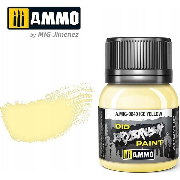 Vallejo Ammo: DIO Drybrush - Ice Yellow 