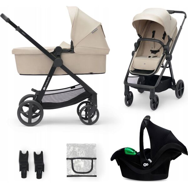Wózek KinderKraft Universalus vežimėlis Kinderkraft Newly 3in1, Mink Pro Geige