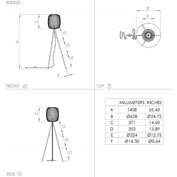 Lampa podłogowa EGLO FLOOR LAMP ROMAZZINA E27 900523 SAND