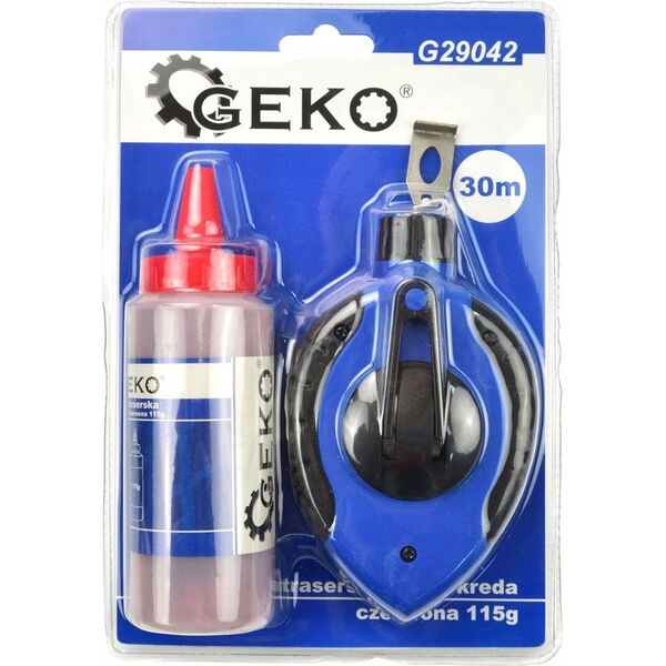 Geko Sznurek traserski 30m + kreda 115g czerwona
