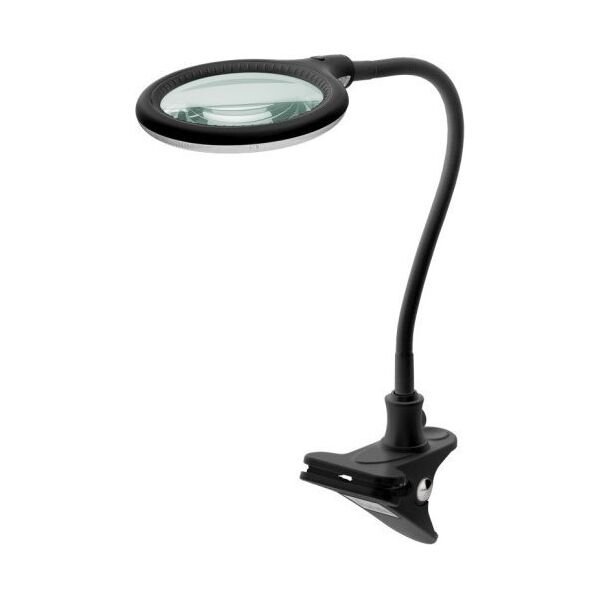 Lampka biurkowa Goobay Lampa lupa LED z zaciskiem, 6 W, czarny