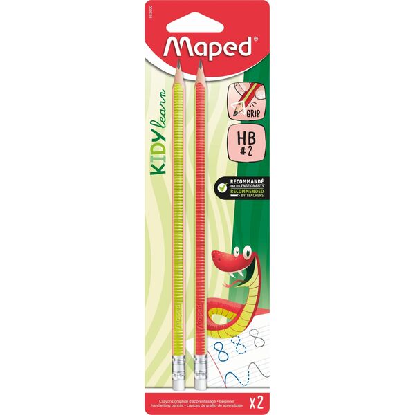 Teka Ołówek z gumk± Kidy Learn Grip HB 2szt MAPED