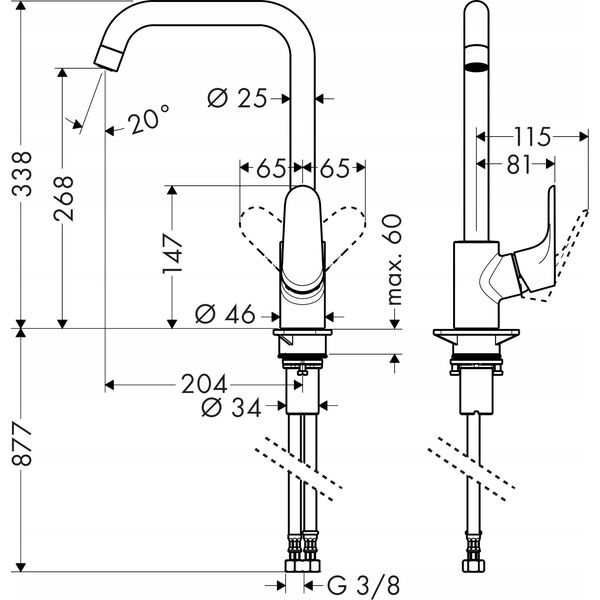 Bateria kuchenna Hansgrohe Kitchen faucet Hansgrohe Focus M41, 31820670