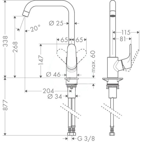 Bateria kuchenna Hansgrohe Kitchen faucet Hansgrohe Focus M41, 31820670