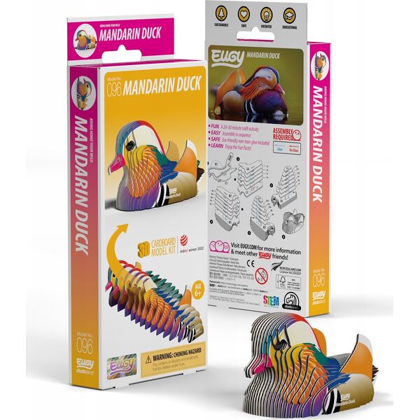 Teka Kaczka Mandarynka Eugy. Eko Układanka 3D