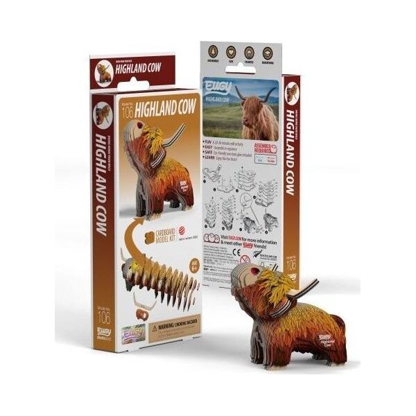 Fat Brain Toys Szkocka krowa Eugy. Eko Układanka 3D