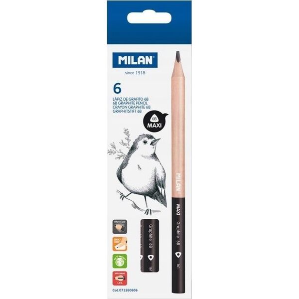 Teka Ołówki trójk±tne Maxi 6B 6szt MILAN