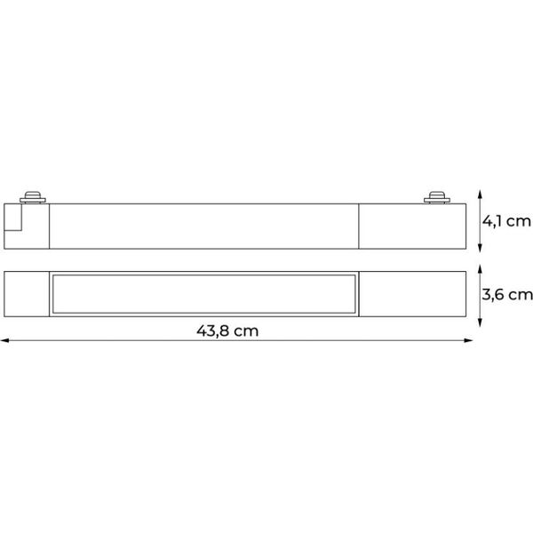 DPM Lampa szynowa LED liniowa, 20 W, 2020 lm, 4000 K, biała, X-LINE