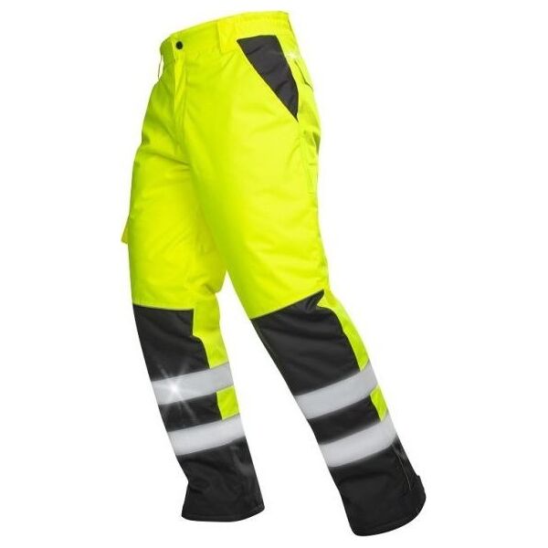Ardon HOWARD - nieprzemakalne spodnie hi-viz z elementami odblaskowymi, 100 % poliester - żółty H8940 M