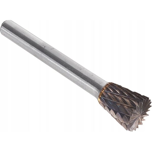 Geko Frez-pilnik do metalu z węglika wolframu 12x12mm trzpień 6mm (stożkowy odwrócony) (300)