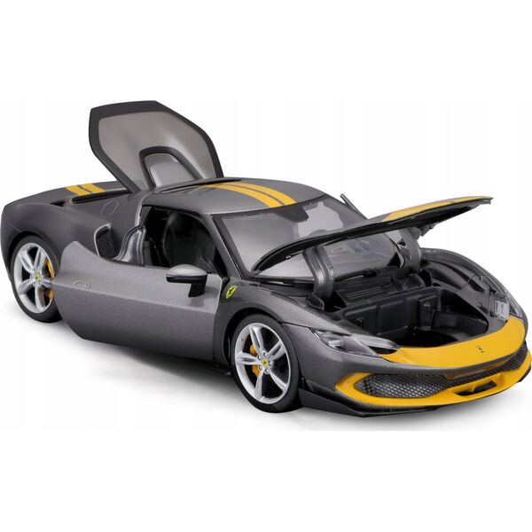 Bburago Ferrari 296 GTB Assetto Grey/Yellow 1:18 BBURAGO