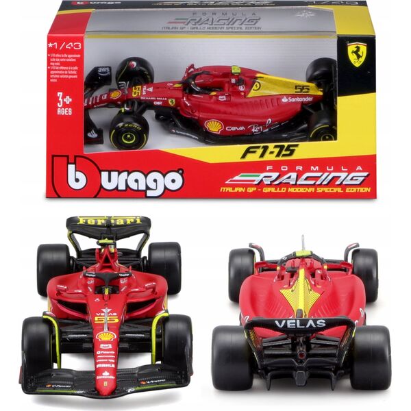 Bburago Ferrari Racing F1-75 Italian GP 2022 #55 BBURAGO