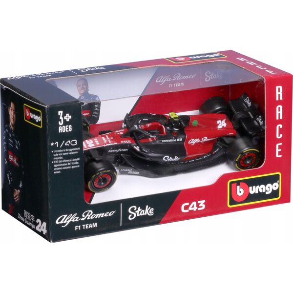 Bburago Race Alfa Romeo F1 Stake C43 2023 #24 BBURAGO