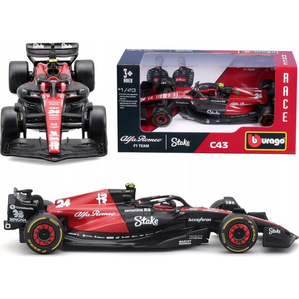 Bburago Race Alfa Romeo F1 Stake C43 2023 #24 BBURAGO