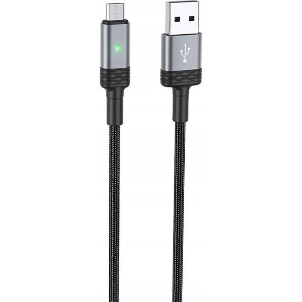 Kabel USB Borofone Borofone Kabel BU30 Lynk Smart power-off - USB na Micro USB - 2,4A 1,2 metra czarny