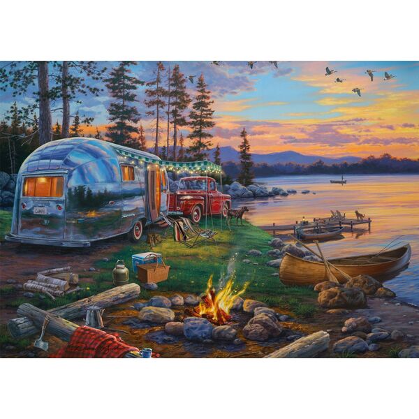 Schmidt Spiele Puzzle PQ 1000 DARREL BUSH Ognisko nad jeziorem