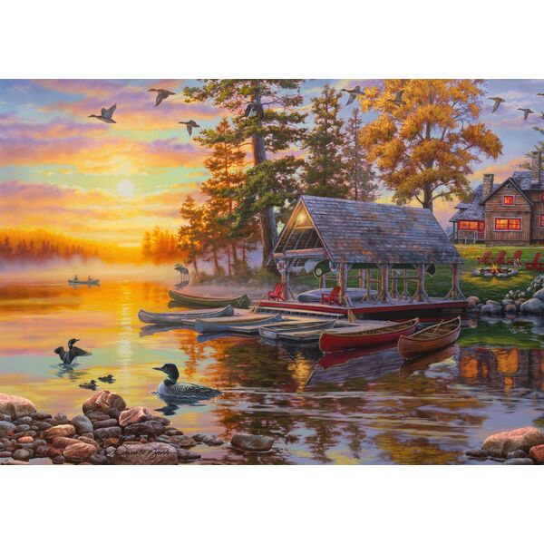 Schmidt Spiele Puzzle PQ 1000 DARREL BUSH Przystań kajakowa G3