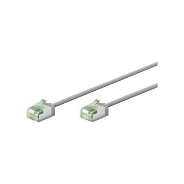 Goobay Ultra-elastyczny CAT 8.1 kabel krosowy, slim, U/FTP, szary - Długość kabla 5 m