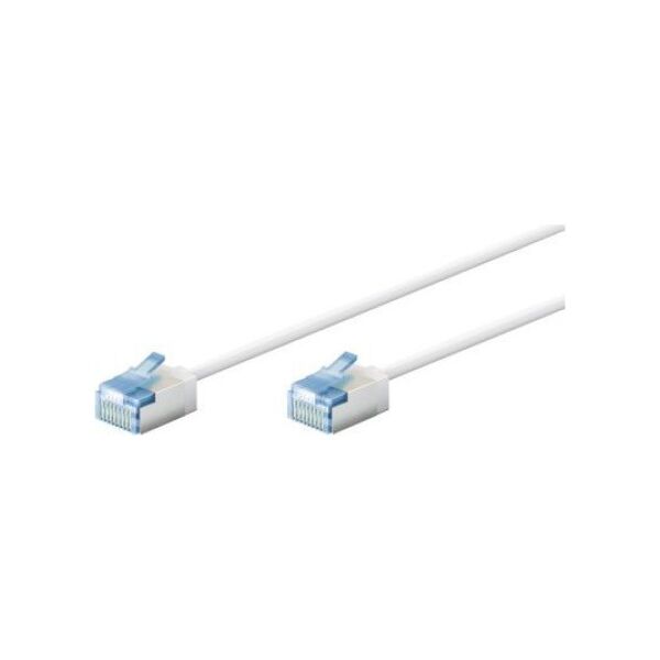 Goobay Ultra-elastyczny CAT 6A kabel krosowy, slim, U/FTP, biały - Długość kabla 5 m