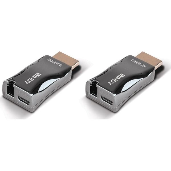 System przekazu sygnału AV Lindy LINDY 300m HDMI 4K60 Fiber Optic Dongle extender