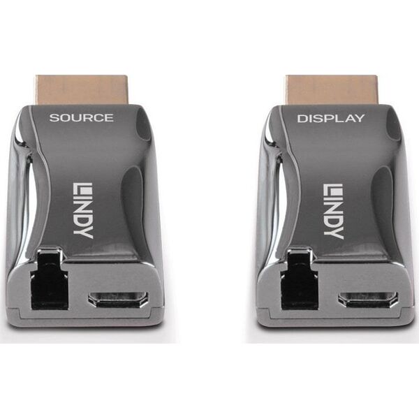 System przekazu sygnału AV Lindy LINDY 300m HDMI 4K60 Fiber Optic Dongle extender