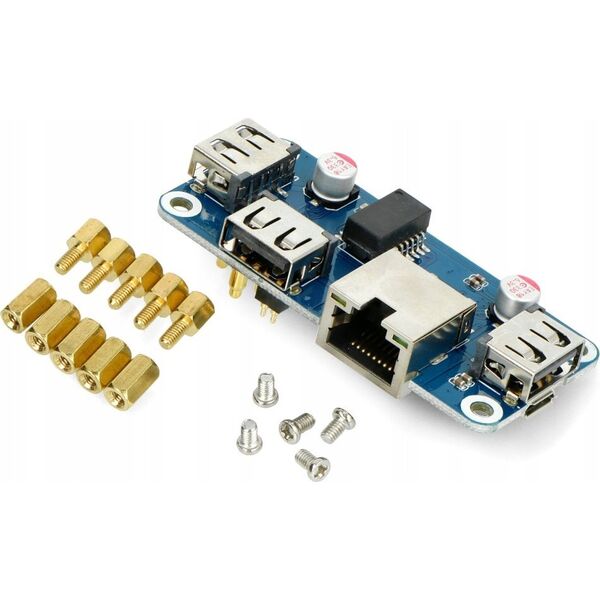 Waveshare HUB Ethernet / USB (B) - 3xUSB 1xRJ45 Ethernet - nakładka do Raspberry Pi - Waveshare 20416}