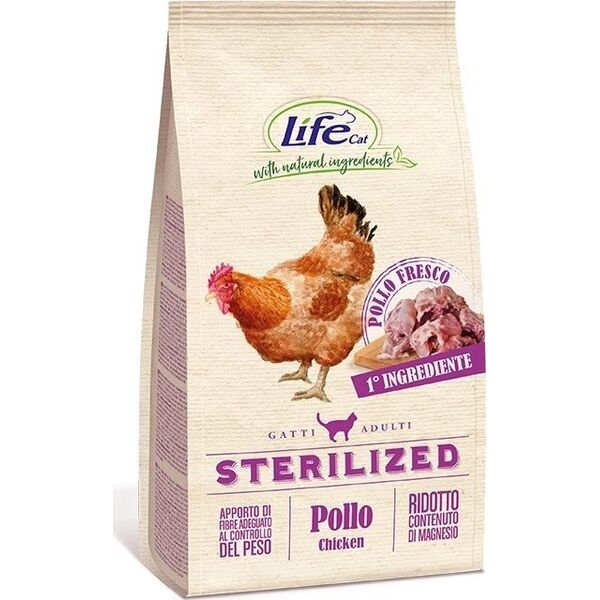 Life Pet Care Life Cat Sucha Karma dla Kota po Sterylizacji Kurczak 400g