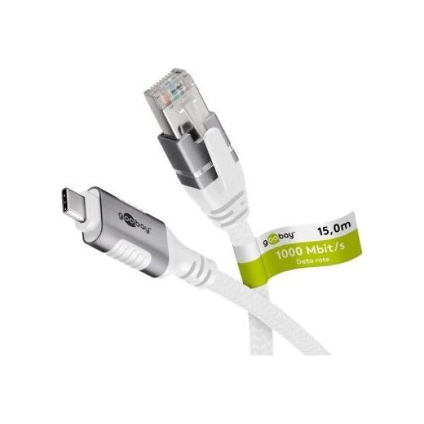 Kabel USB Goobay Kabel Ethernet USB-C™ 3.1 do RJ45, 15 m - Długość kabla 15 m