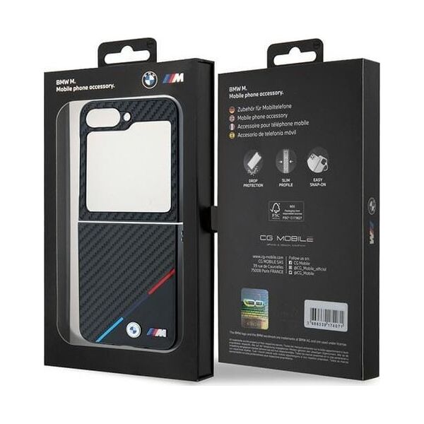 BMW BMW BMHCZF623PUDTK Z Flip6 F741 czarny/black hardcase Carbon Tricolor