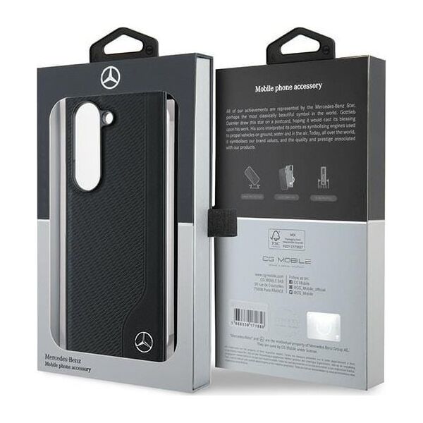 Mercedes Mercedes MEHMZFD623RBGVK Z Fold6 F956 czarny/black Leather Wood Imitation MagSafe