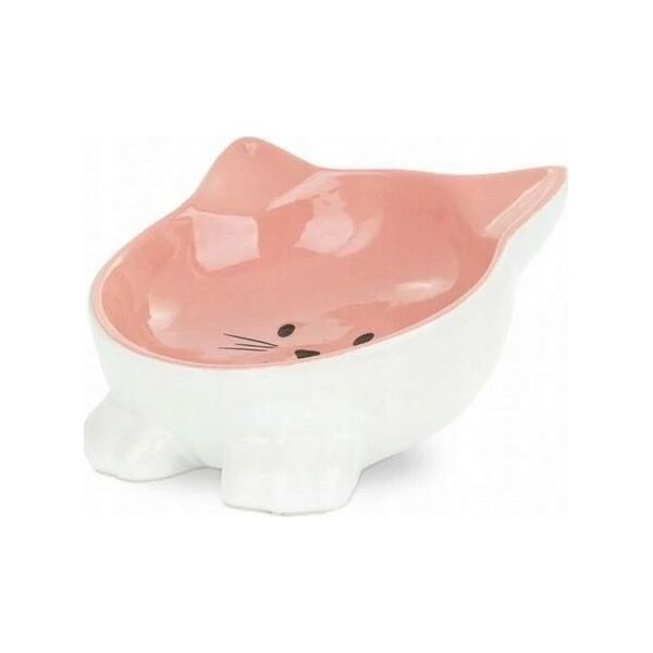 Barry King BARRY KING MISKA CERAMICZNA DLA KOTA NA   NÓŻKACH 11,5cm RÓŻOWA