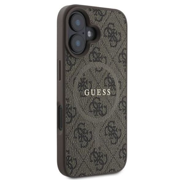 Guess Guess GUHMP16SG4GFRW iPhone 16 6.1" brązowy/brown hardcase 4G Ring Classic Logo MagSafe
