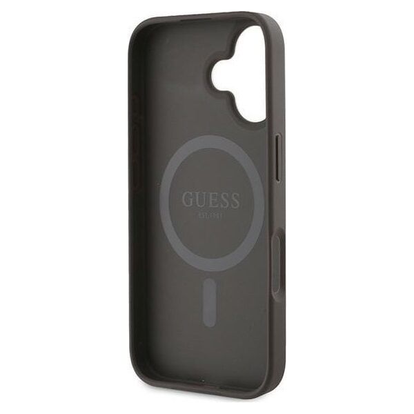 Guess Guess GUHMP16MG4GFRW iPhone 16 Plus 6.7" brązowy/brown hardcase 4G Ring Classic Logo MagSafe