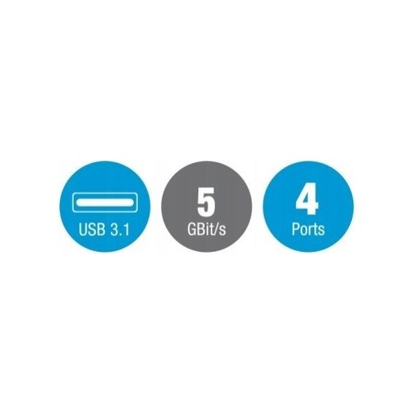 HUB USB Vivanco Vivanco USB hub USB-C 3.1 4-port, white (34292)