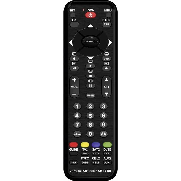 Pilot RTV Vivanco Vivanco universal remote 12in1, black (34875)