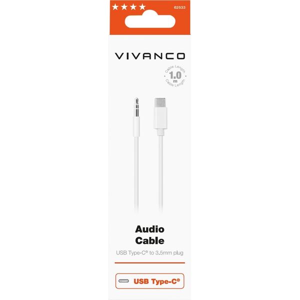 Kabel USB Vivanco Vivanco cable USB-C - 3,5mm 1m (62533)