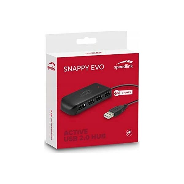 HUB USB Speedlink Speedlink USB hub Snappy Evo USB 2.0 7-port (SL-140005-BK)