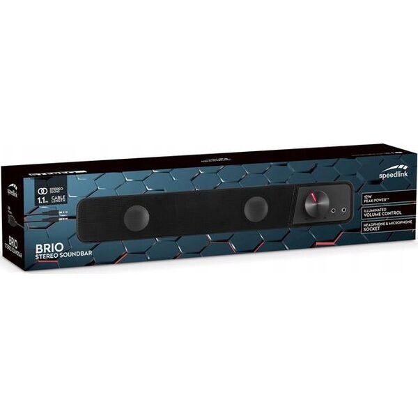 Głośniki komputerowe Speedlink Speedlink soundbar Brio (SL-810200-BK)