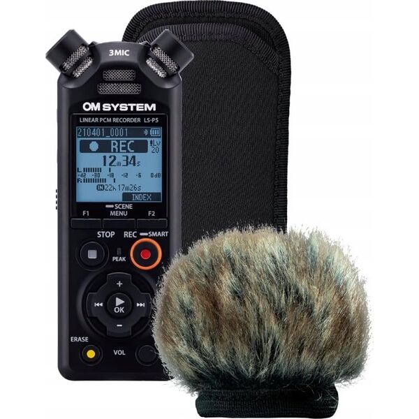 Dyktafon Olympus OM System audio recorder LS-P5 Wind Protection Kit