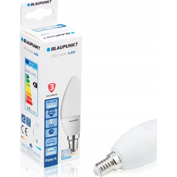 Blaupunkt Blaupunkt LED lamp E14 595lm 7W 4000K 4pcs